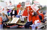 BHS Homecoming float of the Class of 64.